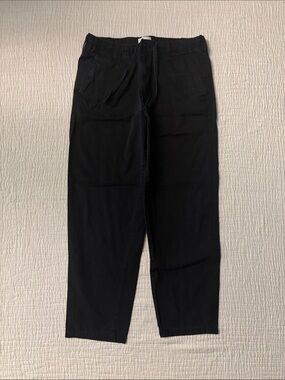 H&M black cotton trousers